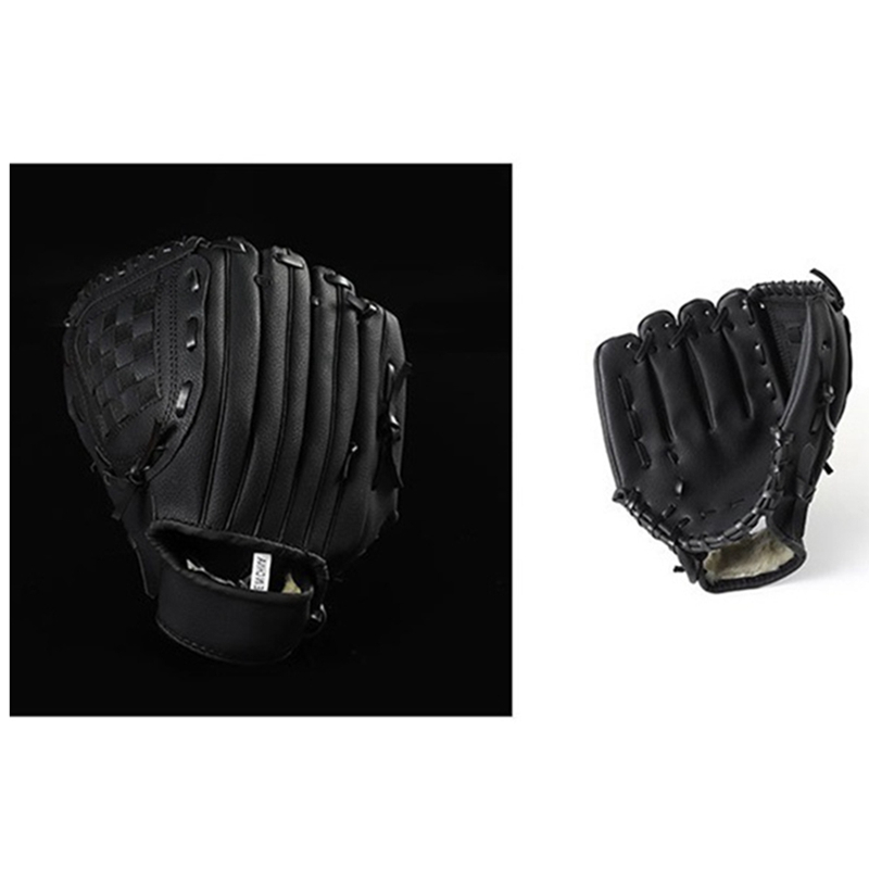 Outdoor Sports 2 Colors Baseball Glove Softball Practice Equipment Right Hand for Adult Man Woman Train,Black 11.5 Inch