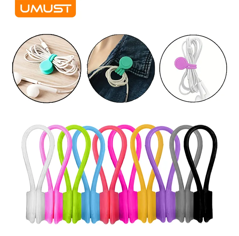 UMUST Silicone Magnetic Cable Tie Reusable Wire Organizer For Bundling And Securing Headphone Or Data Cables No Ratings