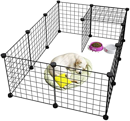 Foldable Pet Playpen Iron Fence Small Puppy Kennel House Exercise Training Puppy Kitten Space Dogs Supplies