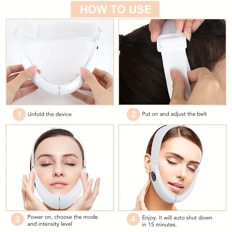 Rechargeable Portable V-Face Massager for Women - Adjustable Length, USB Powered Skincare Device for Home & Travel Use