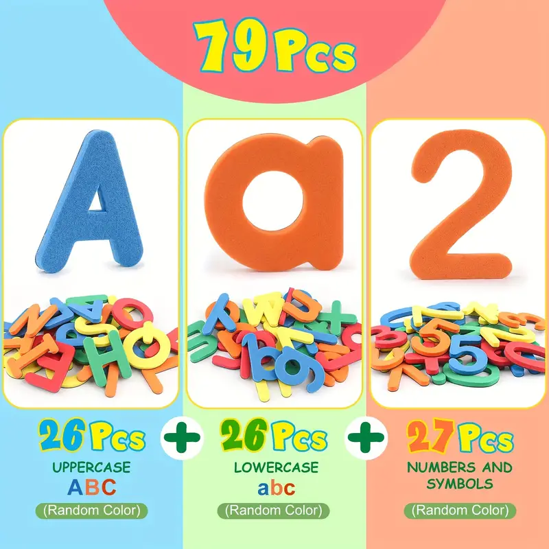 26pcs/27pcs Kids Educational Magnetic Stickers, Digital Refrigerator Stickers, Early Learning Educational Educational Toys