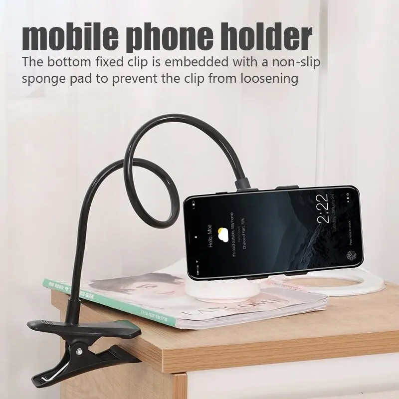 Mobile Phone Stand Universal Lazy Holder Arm Flexible Stents Holder Bed Desk Table Clip Gooseneck Bracket For Phone Muti Colors