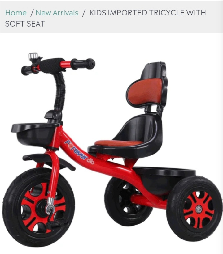 KID'S IMPORTED TRICYCLE WITH SOFT SEAT