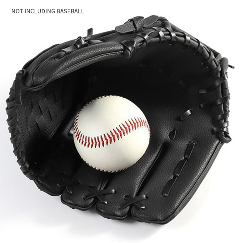 Outdoor Sports 2 Colors Baseball Glove Softball Practice Equipment Right Hand for Adult Man Woman Train,Black 11.5 Inch