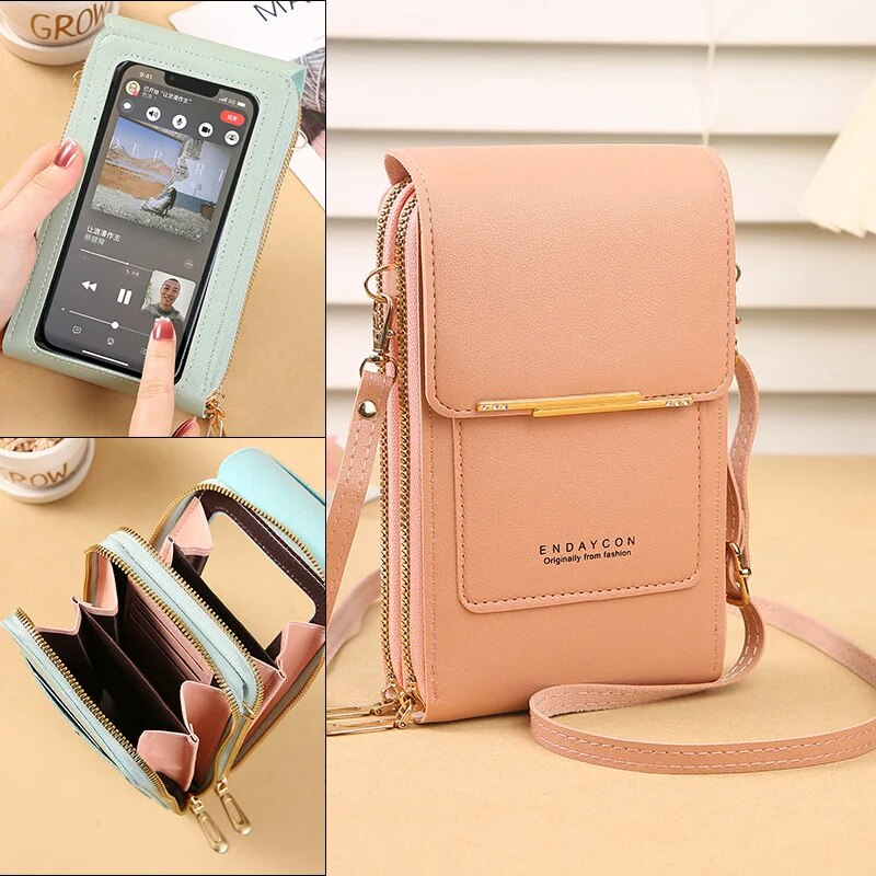 Touch Screen Phone Bag for Women, Cute Crossbody Bag for Carrying Mobile Phones, Fashionable Key Bag