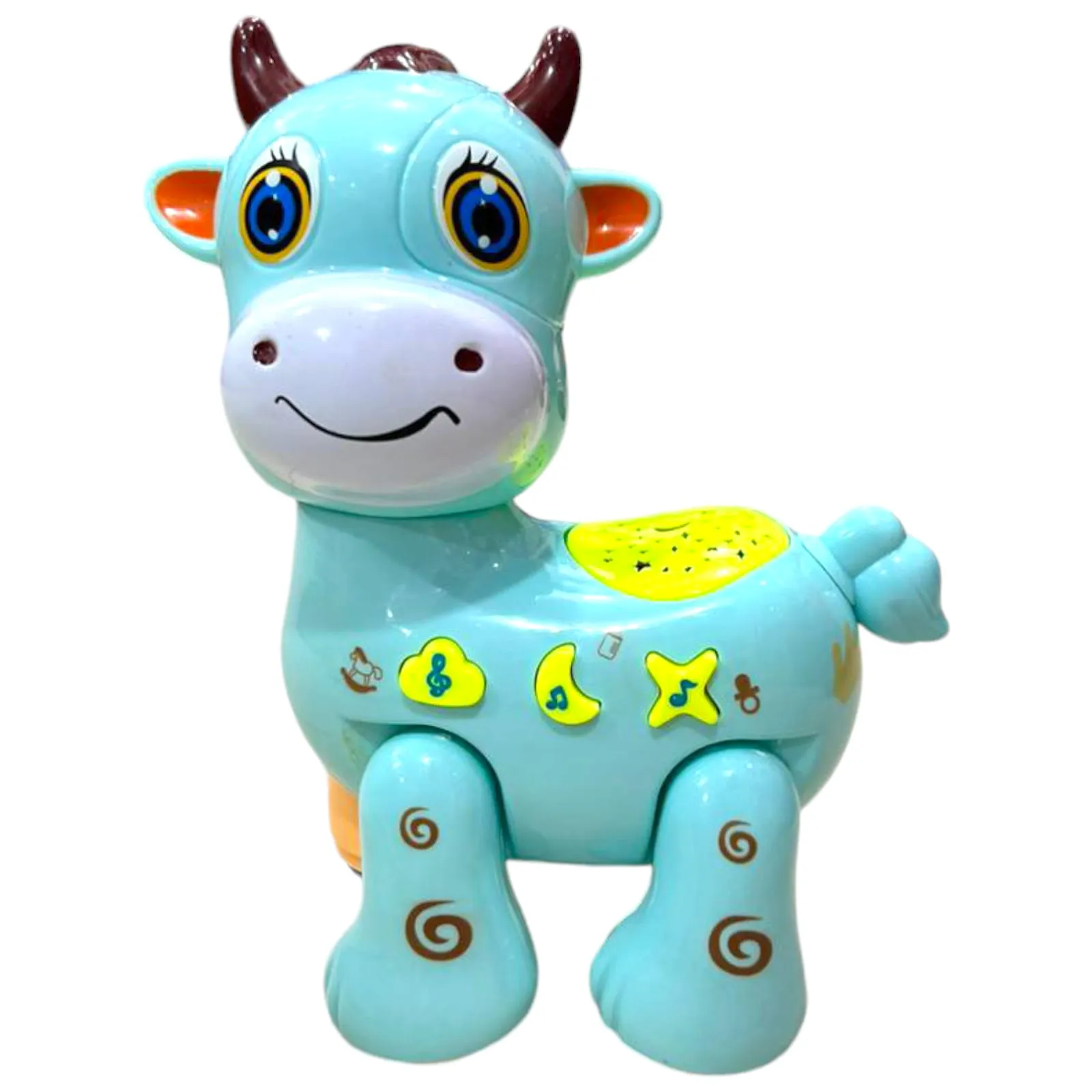 Baby Light and Sound Animal Paradise Cow Projection Walking Toy