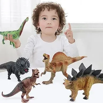 Toys | Animal toys | (6 Pcs ) Dinosaur animals toys for kids | Non toxic ,BPA free ,Durable ,High quality | Improve Educational skill 