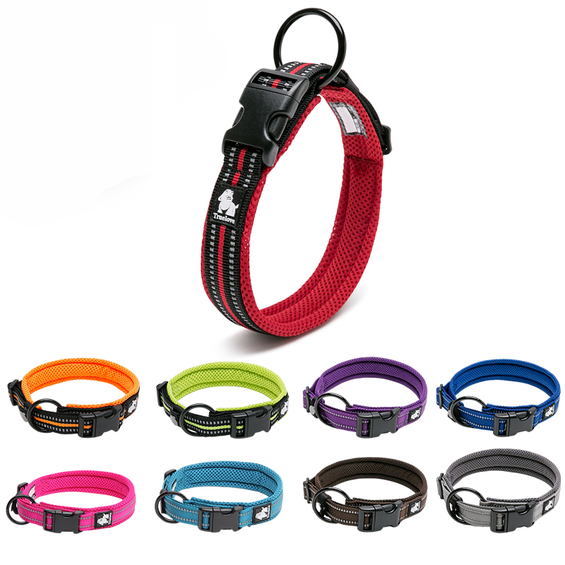 【Sooledead】Winhyepet Dog Comfort Padded with Buckle Walking Collar Tactical Dog Suplies 11 Colors Size XXS-XXXL