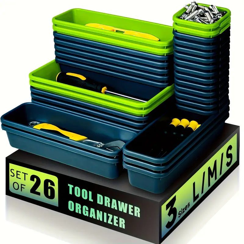 1pc Household Tool Storage Tray, Auto Repair Tool Storage Box, Tool Drawer , Rolling Tool Cabinet Toolbox Accessories