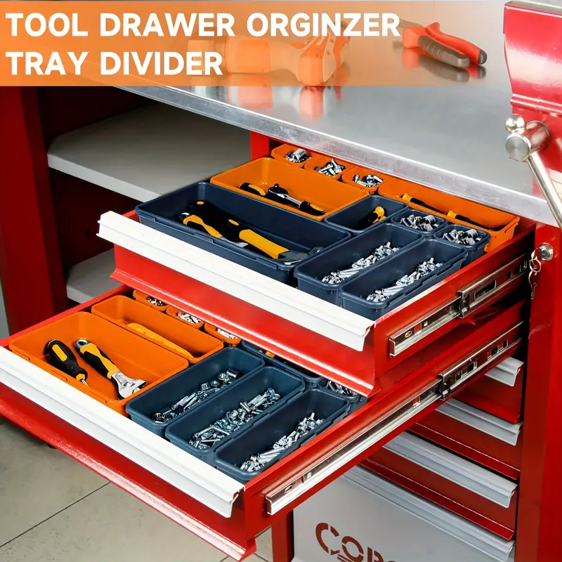 1pc Household Tool Storage Tray, Auto Repair Tool Storage Box, Tool Drawer , Rolling Tool Cabinet Toolbox Accessories