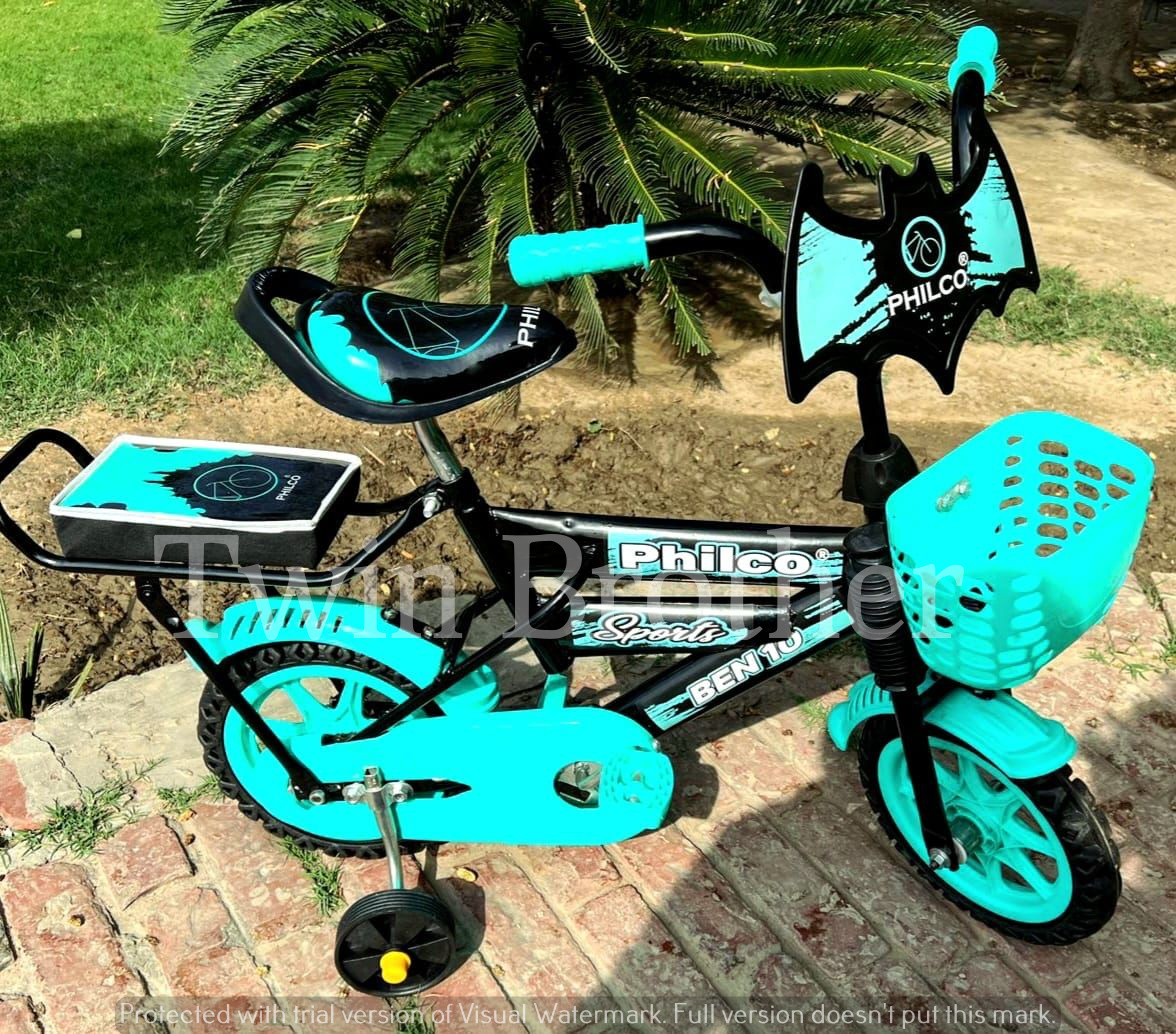 Kids Bicycle With Front Basket & Supporting Tire