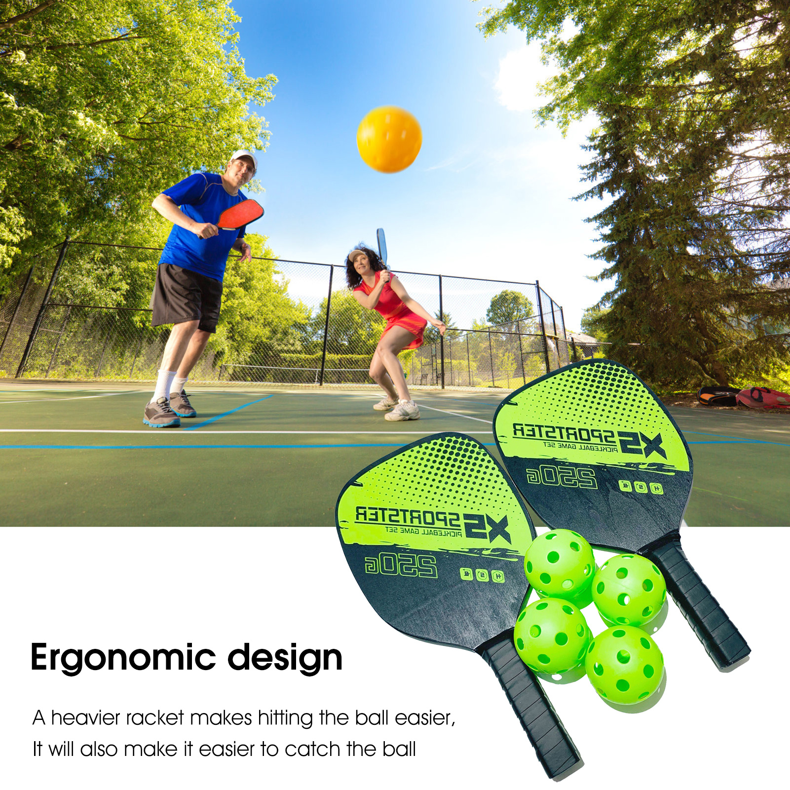 Pickleball Racket High Strength Durable Wooden Pickleball Racquet