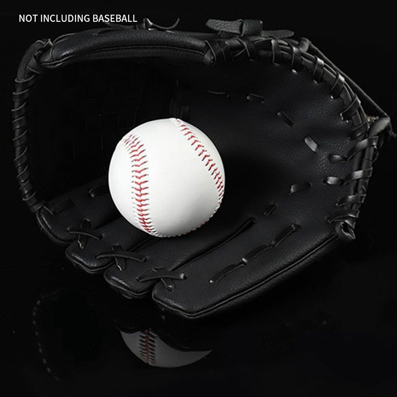 Outdoor Sports 2 Colors Baseball Glove Softball Practice Equipment Right Hand for Adult Man Woman Train,Black 11.5 Inch