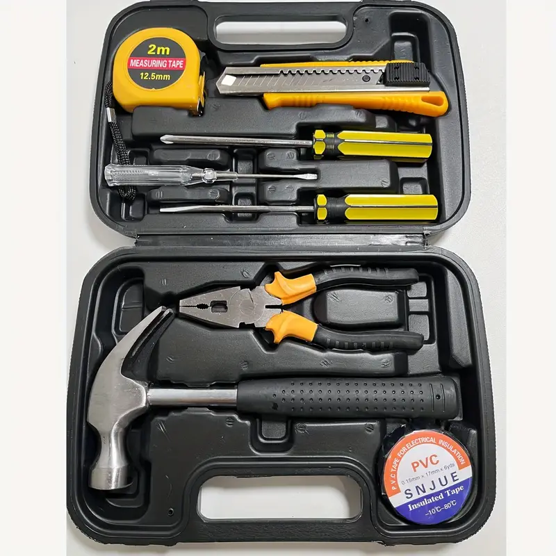 1Set Household Hardware Tool Combination Set Mini Portable Multi-Purpose Tool Box Pliers Screwdriver Multi-Purpose Combination