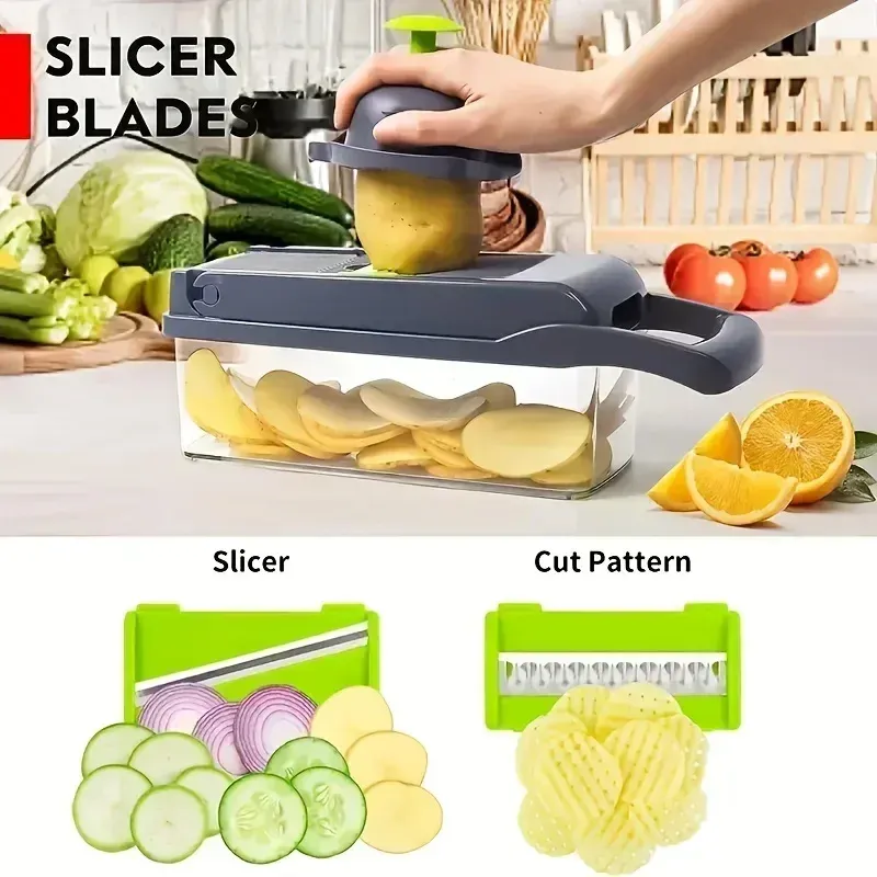  Multifunctional Vegetable Chopper Handle Food Grate Food Chopper Vegetable Slicer Dicer Cut Kitchen Items cocina