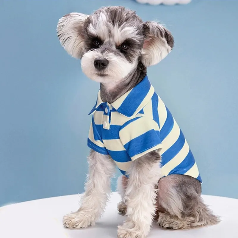 Summer Fasion Striped Pet Dog T-Shirt Classic Lovely Pullover Pet T-Shirt Clothing Soft Breathable Dog Shirt Clothes Pet Suply