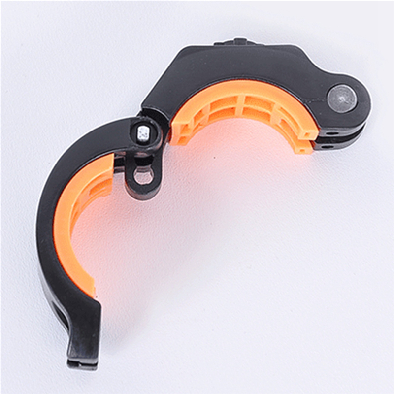 4X 360 Degree Rotating Cycling Bike Light Double Holder LED Front Flashlight Lamp Pump Handlebar Holder Black + Orange