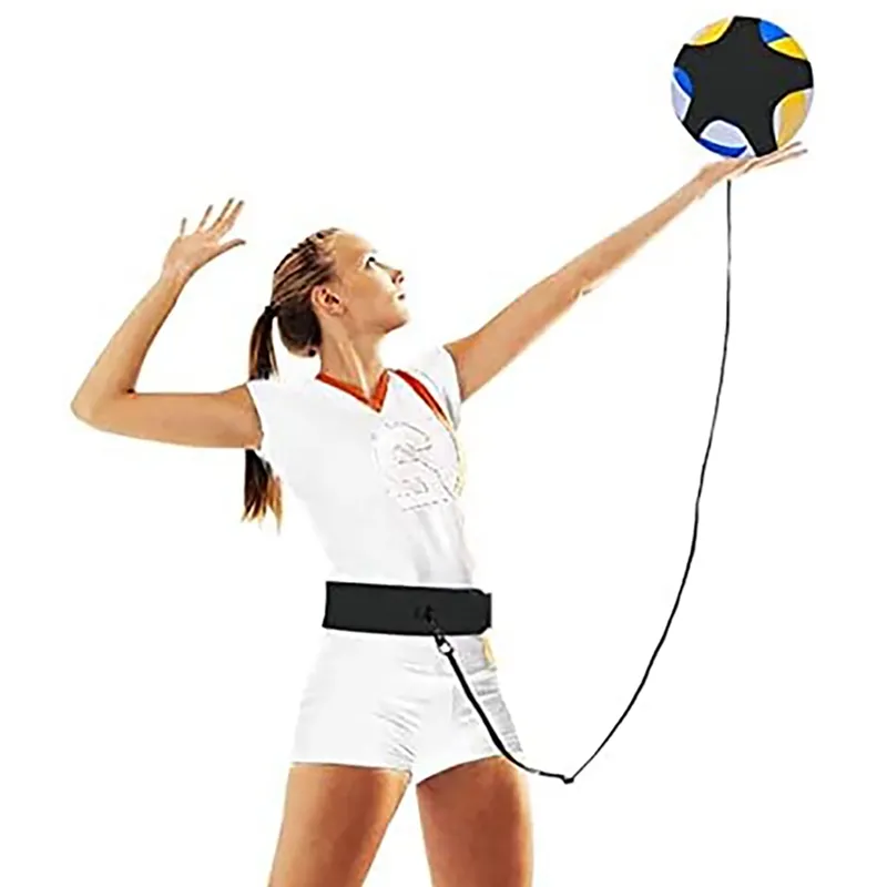 OUMERY Volleyball Premium Training Equipment Rebounder Serving Trainer Spike Practice for Indoor Outdoor Resistance Belt Set