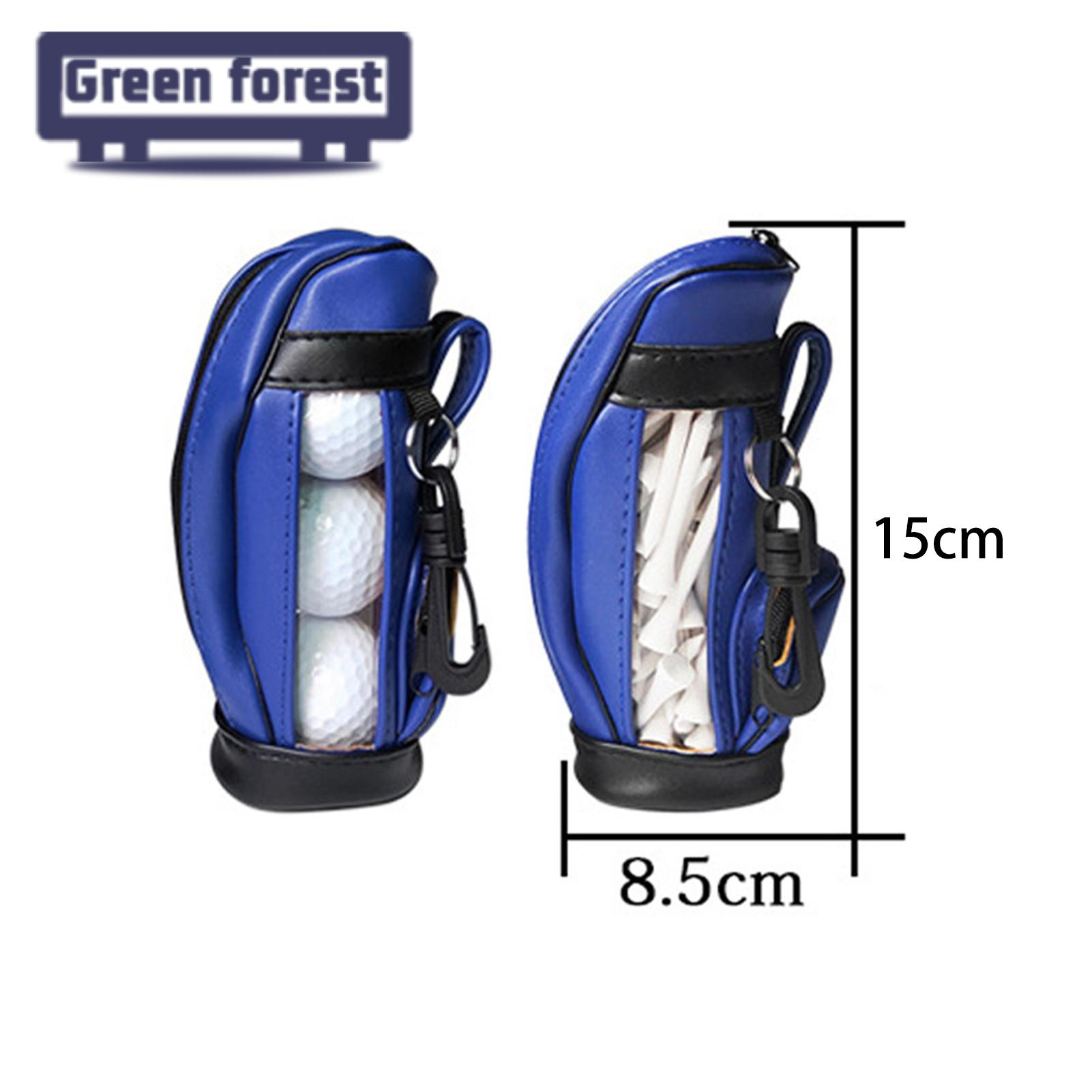 Green forest Golf Ball Carry Bag Zipper Closure Golf Ball Waist Bag Storage Utility Pouch